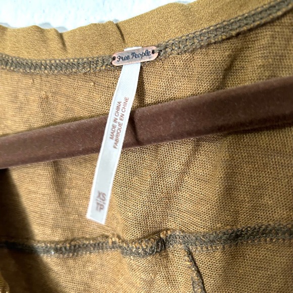 Free People Traveler Tank Moss Camel Tan Size XS (oversized) Bohemian - Picture 4 of 7